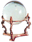 Crystal ball on a stand
